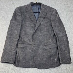 Zegna Men's Charcoal Tweed Wool Cashmere Sport Coat Blazer Size 50R